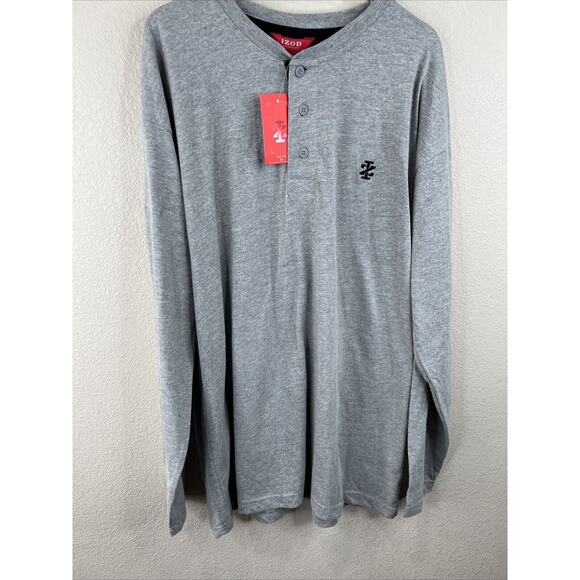 IZOD Sleepwear MEN’s‎ Grey Long sleeve T Shirt Size Large With Tag - Picture 1 of 13
